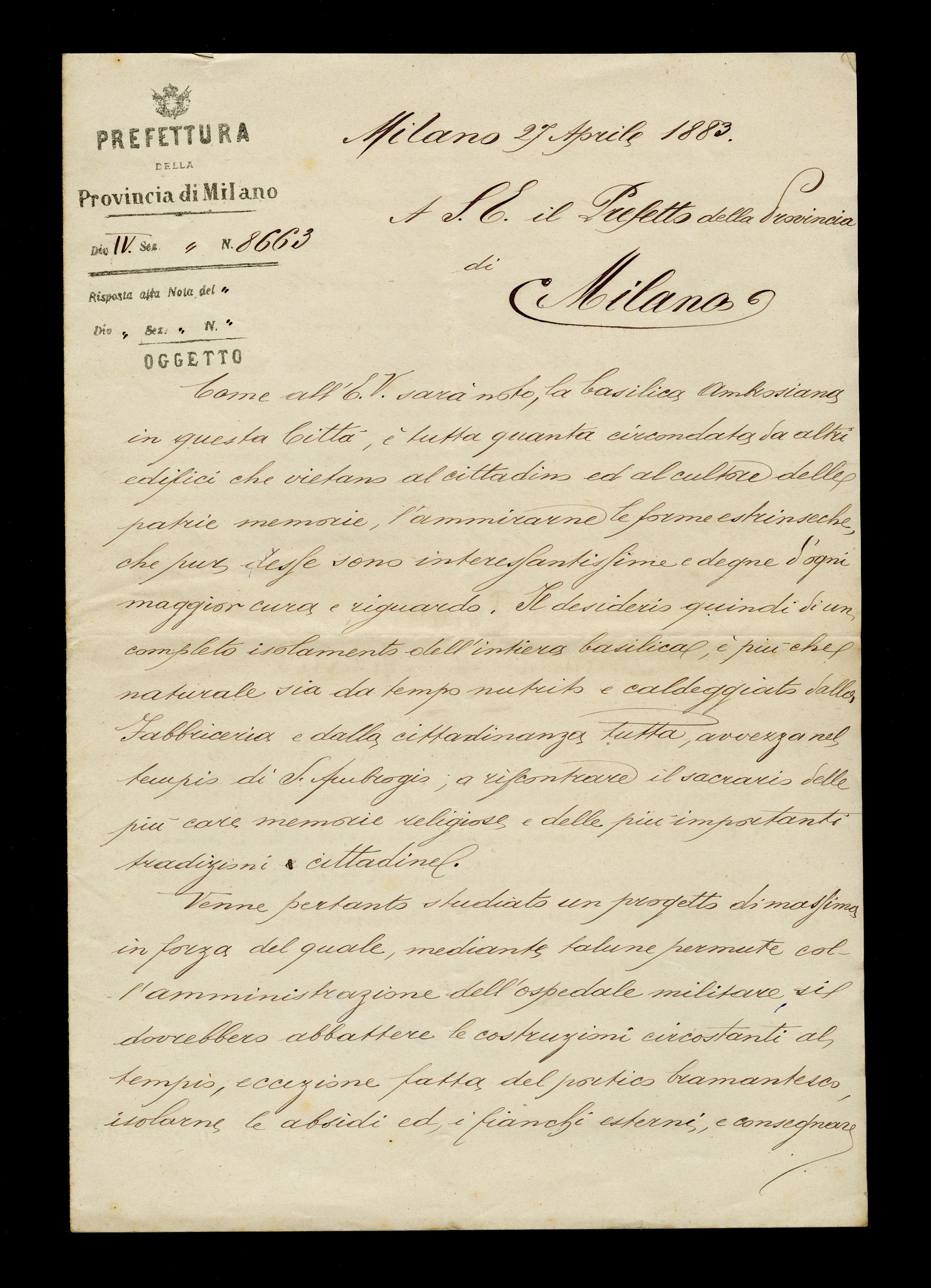 Lettere della Prefettura – Aspi – Archivio storico della ...