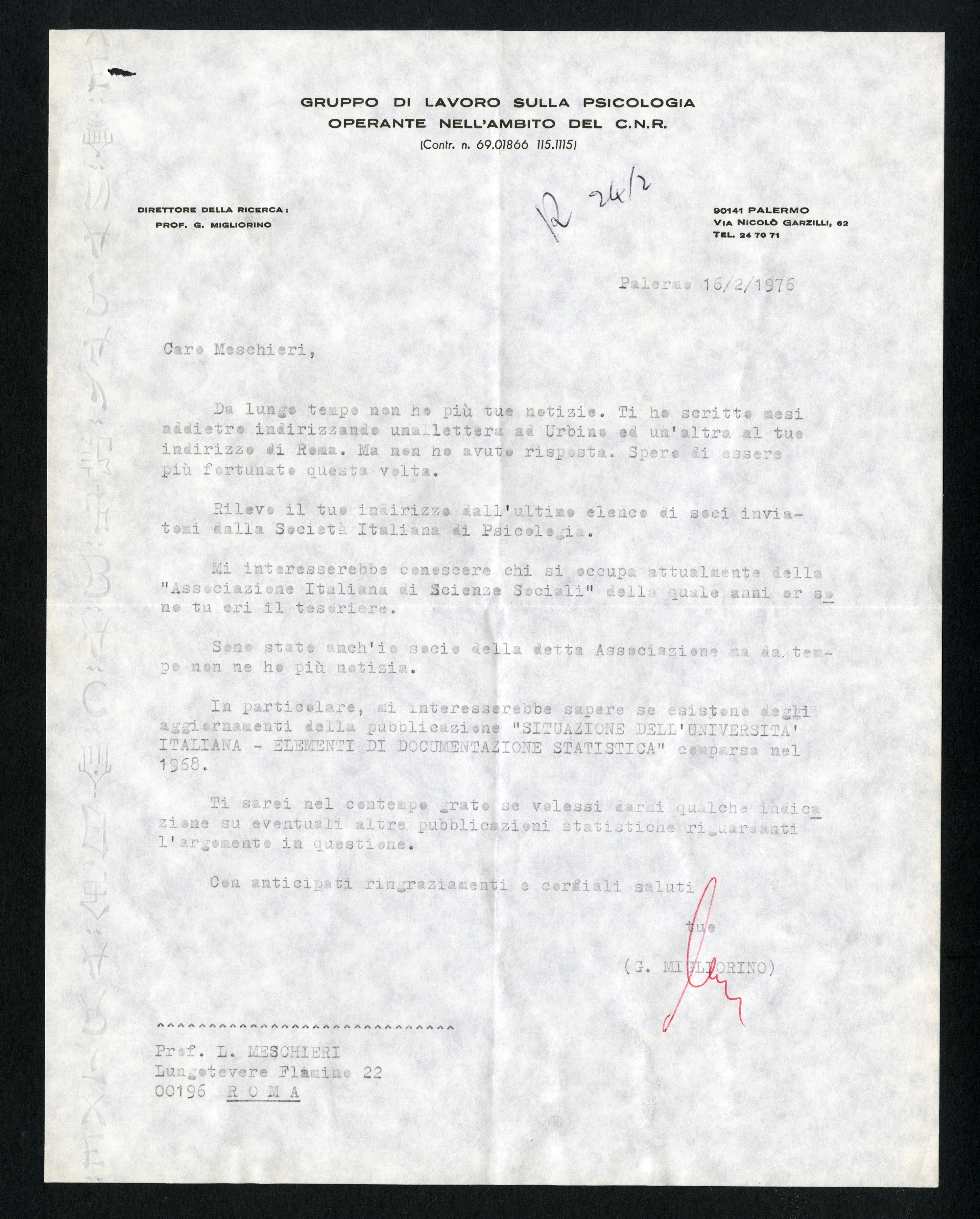 Migliorino Giuseppe – Aspi – Archivio storico della ...