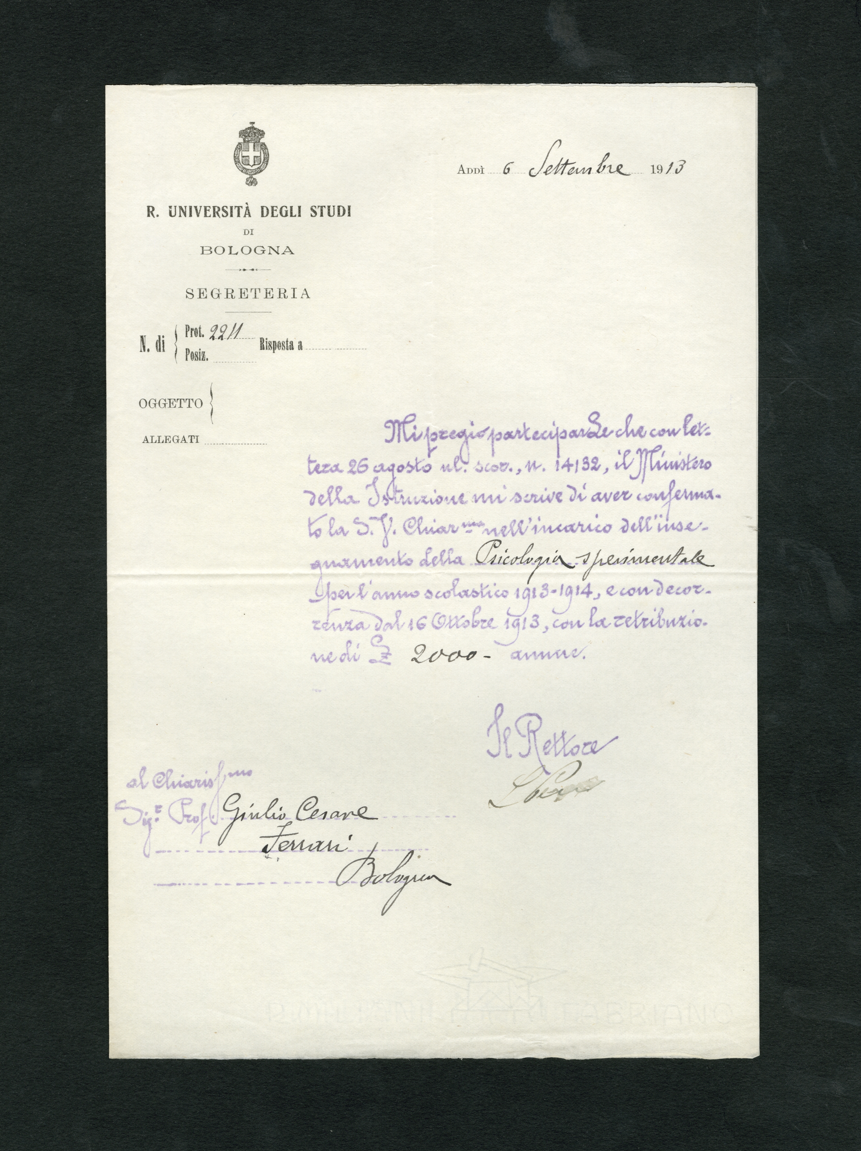 Incarichi di insegnamento – Aspi – Archivio storico della ...