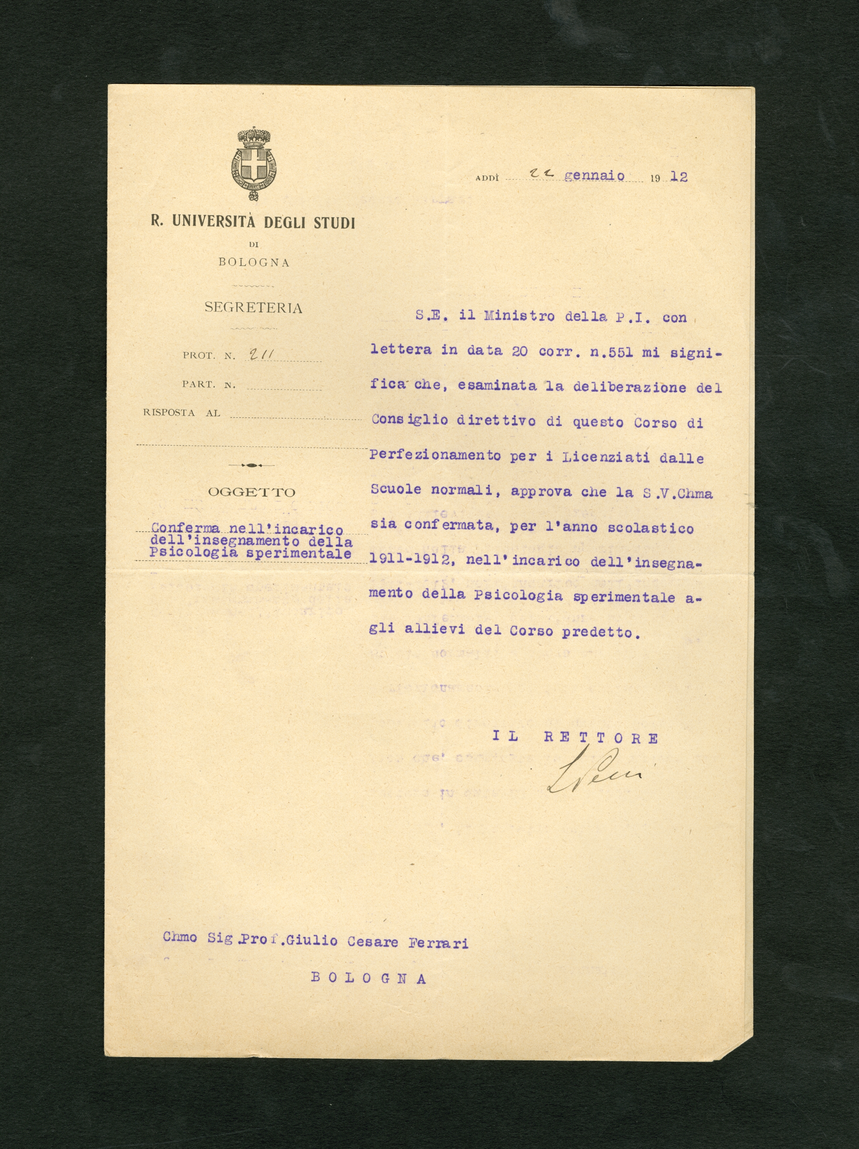Incarichi di insegnamento – Aspi – Archivio storico della ...