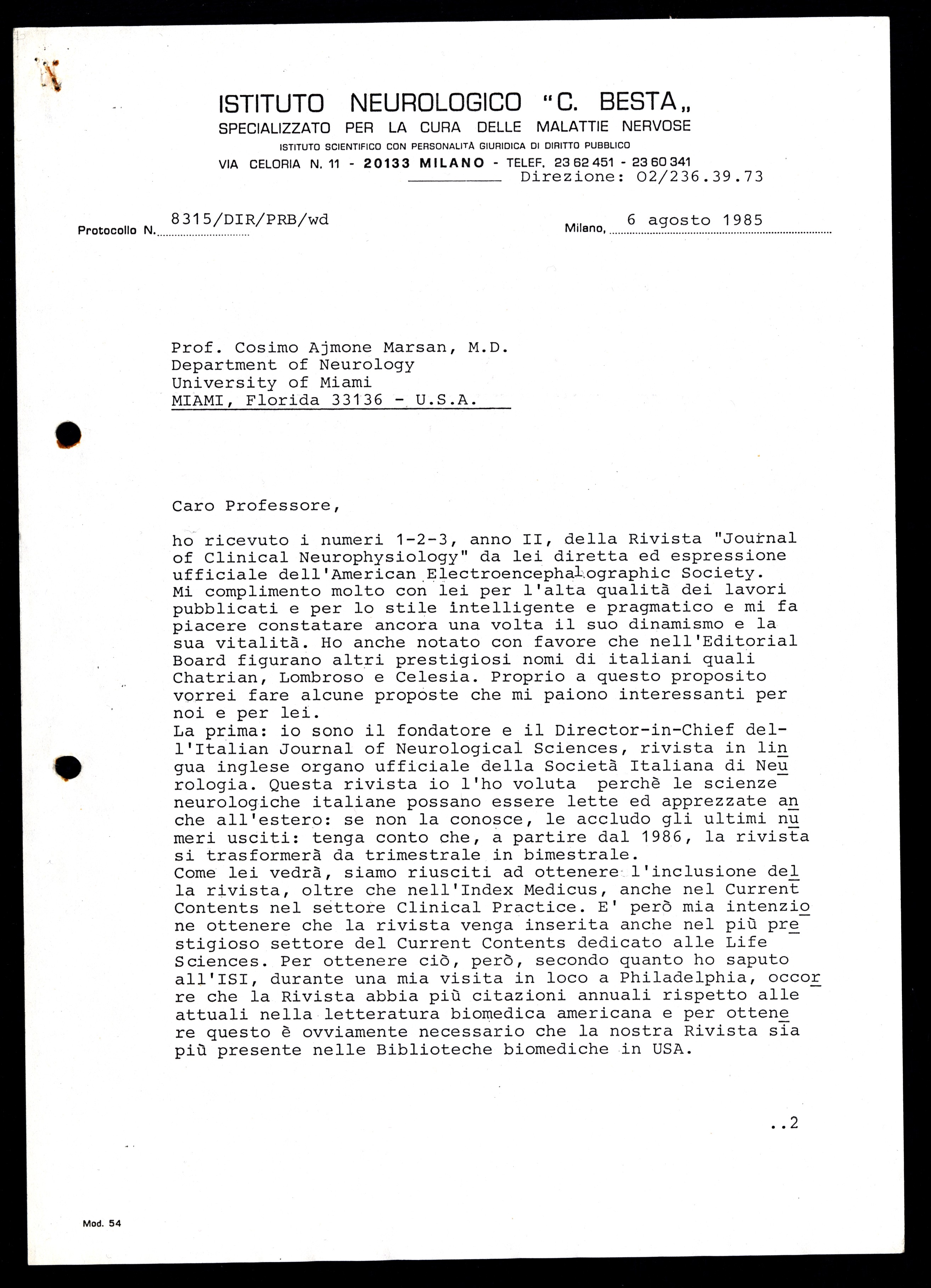 Corrispondenza con il relatore Ajmone-Marsan Cosimo – Aspi ...