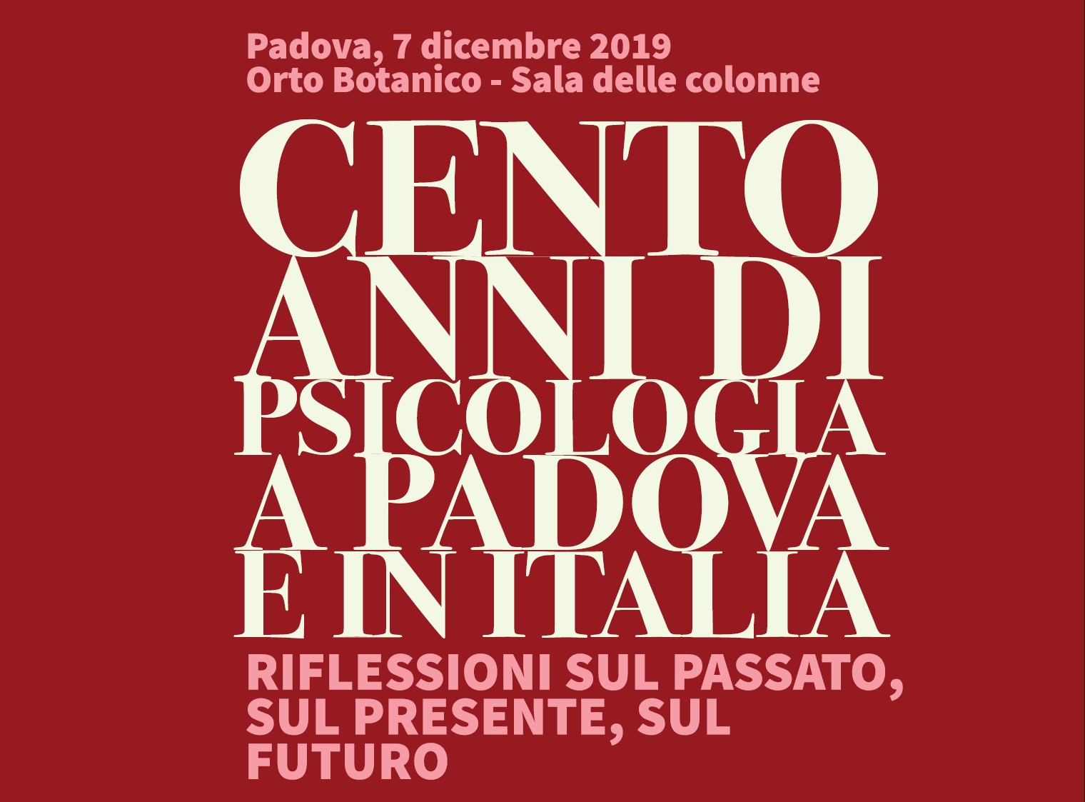 Convegno “Cento anni di psicologia a Padova e in Italia”