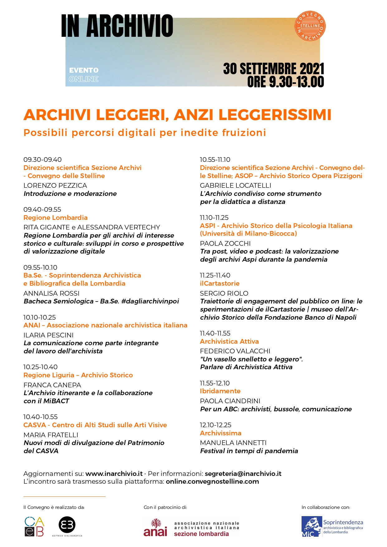 Convegno “In Archivio. Archivi leggeri, anzi leggerissimi”